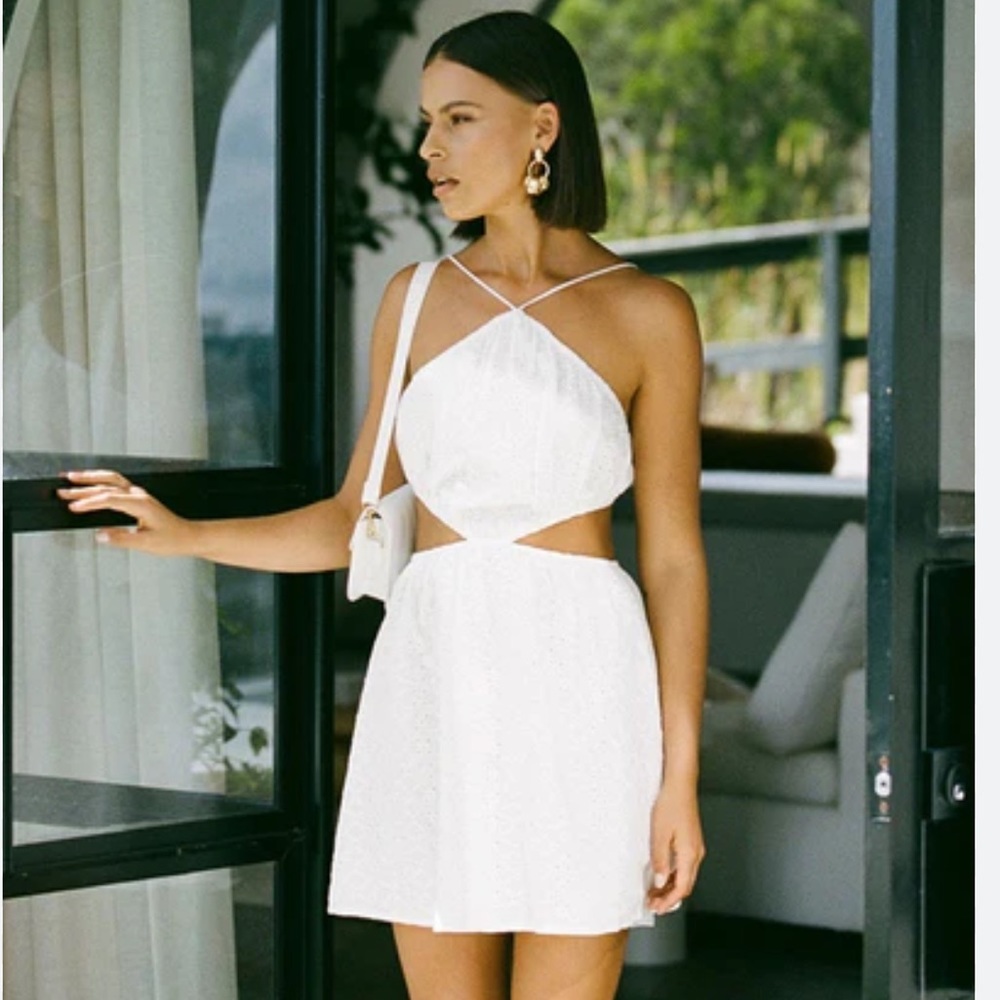 Sabo Skirt White Viviana backless dress